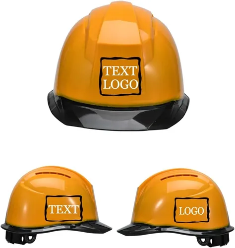 Miniatura 18 de Casco de seguridad personalizado para construcción Casco de trabajo de seguridad con suspensión de trinquete ajustable de ala completa con carcasa