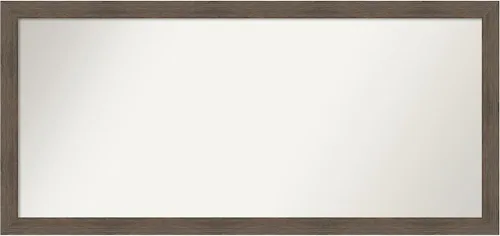 Miniatura 345 de Amanti Art Espejo de pared personalizado no biselado (24 x 27 pulgadas), marco estrecho de nogal chipre - varios tamaños personalizados - Espejo