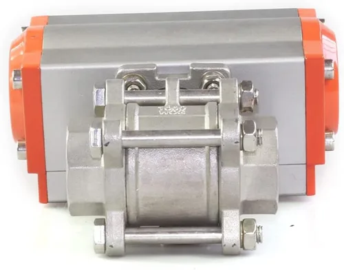 Miniatura 7 de Válvula de bola neumática de doble efecto de 3 piezas de 2 pulgadas, Industrias químicas de vapor de aire Actuador de válvula neumática Actuador