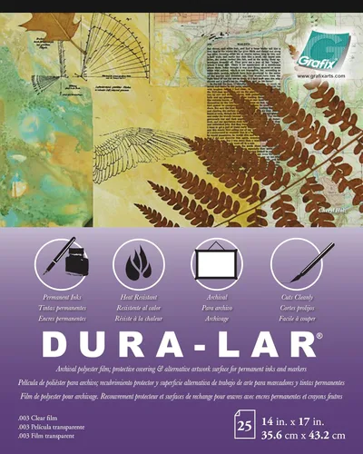 Miniatura 11 de Grafix Dura-Lar Película de 0.002", Ultra Transparente, Brillante 40" x 50', Material, Alternativa de Mylar/Acetato para, Plantillas y Plantillas