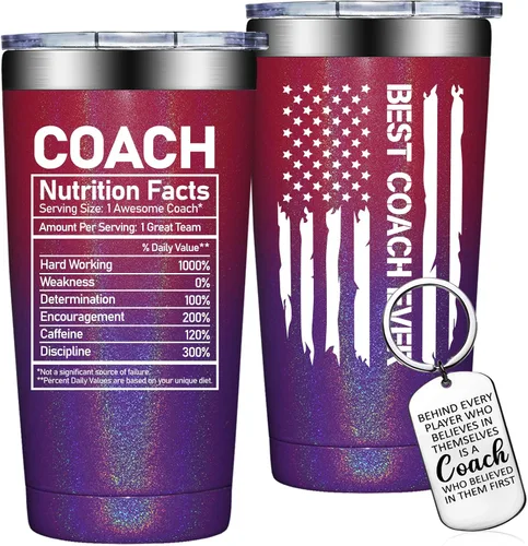 Miniatura 11 de Grifarny Regalos de Entrenador para Hombres, Mujeres - Vaso Tumbler del Mejor Entrenador de Todos los Tiempos 20 oz - Regalos de Apreciación