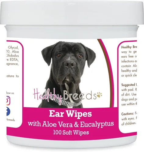 Miniatura 16 de Healthy Breeds Pastor alemán, silla de montar, toallitas de limpieza de oídos con aloe y eucalipto para perros, 100