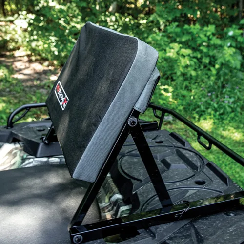 Miniatura 5 de YUTRAX Respaldo universal para montaje en ATV, marco de asiento de acero resistente, posiciones ajustables del respaldo del asiento, cojín de 2
