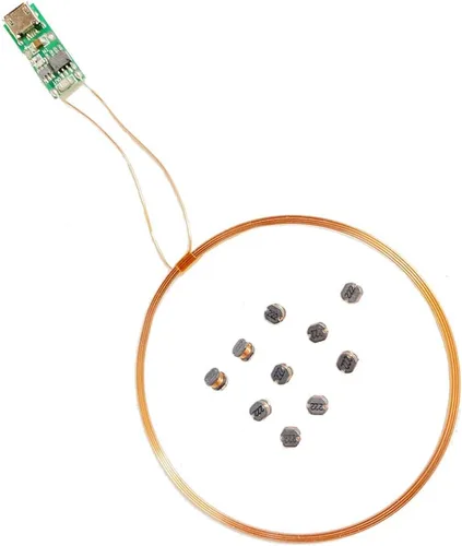 Taidacent Micro USB 1.969 in LED inalámbricos remotos y bobina inductiva inductiva lámpara de carga inalámbrica cargador inalámbrico kit de carga