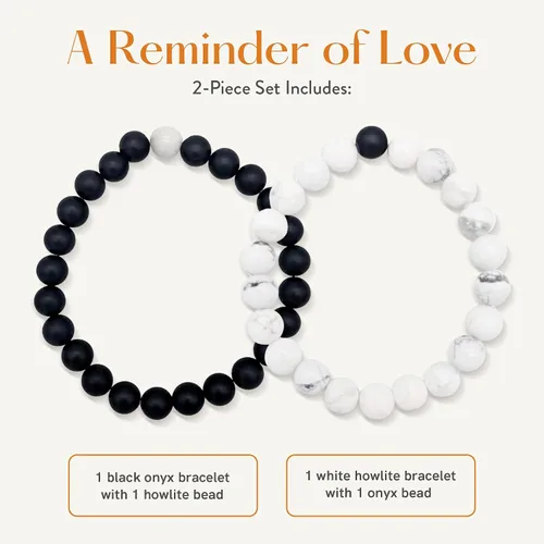 Miniatura 2 de Lucky Feather Pulseras a juego para parejas Pulseras a juego para parejas, regalos para novio, novia, marido, esposa, único, regalo de cumpleaños