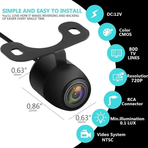 Miniatura 6 de Car Reverse Camera 7" Rear View Monitor Mirror Wireless Reverse Backup Camera Kit Replacement for Car Truck Van Car Rear Camera(Wireless Wireless Kit