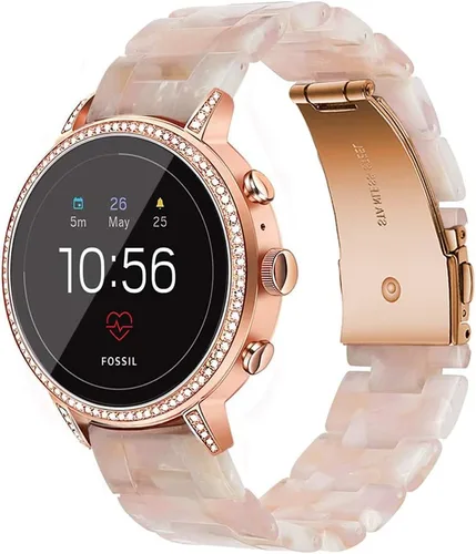 Miniatura 10 de Correas de reloj para mujer Fossil - Gen 5E 1.654 in / Gen 6 1.654 in / Gen 4 Venture HR Bandas Correa de resina perla liberación rápida