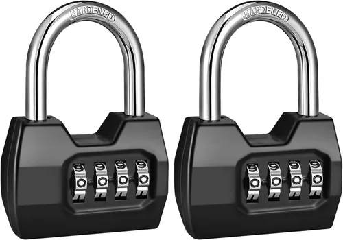 Miniatura 13 de 1 Paquete disecu Candado de Combinación de 4 Dígitos, Impermeable para Exteriores, para Casillero de Gimnasio Escolar, Cerca, Portón, Cobertizo, Rosa