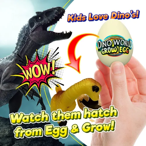 Miniatura 2 de JA-RU Dino World - Huevos de dinosaurio para eclosionar, juguetes de cultivo de agua para niños (1 huevo) huevo sorpresa de dinosaurio. Juguetes