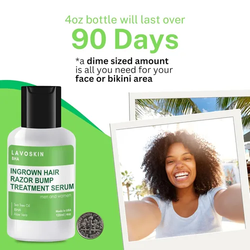 Miniatura 5 de Lavo Tea Tree Gel con ácido salicílico - MEJOR Tratamiento para vellos encarnados - Elimina topetones de la maquinilla de afeitar y quemaduras
