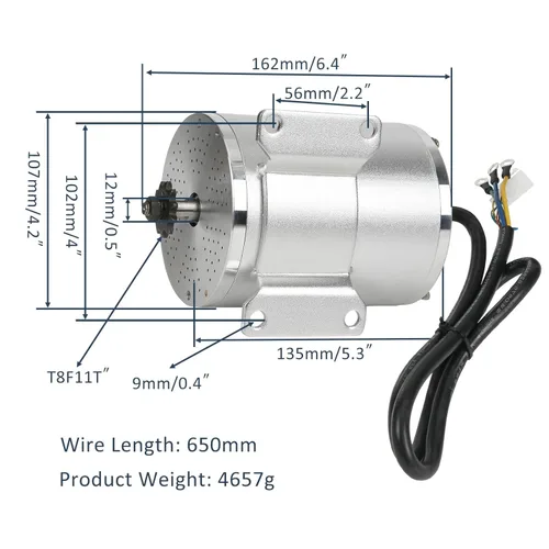 Miniatura 2 de 72V 3000W sin escobillas E Bike Motor 4900RPM MY1020 para Scooter Eléctrico Bicicleta Razor Dirt Bike Quad Go Kart Carrito de Golf Cortacésped