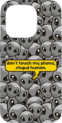 Miniatura 13 de Funda para iPhone 13 Pro Alien Dont Touch My Phone Stupid Human Funny Space Lover Case