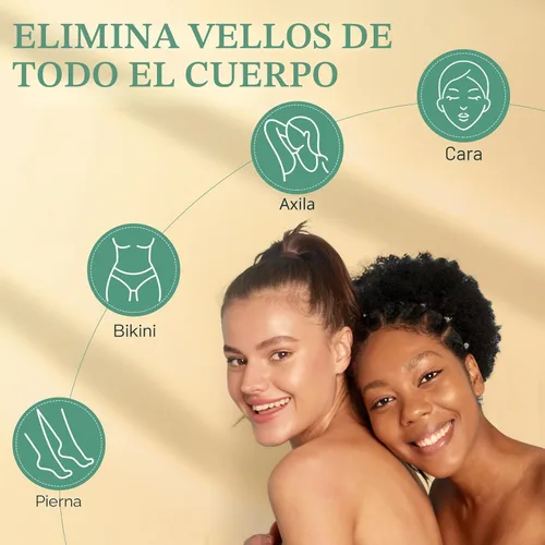 Miniatura 5 de Cuentas de cera de 1.3 libras/21 onzas para depilación brasileña, cejas, cara, bikini, piernas, brazos, 6 paquetes con 10 espátulas de cera para 3
