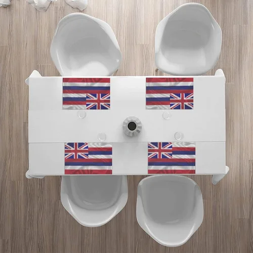 Miniatura 7 de Rectangular Placemats Set of 4, Heat Resistant Flag of Hawaii American Printed Kitchen Dining Table Mats