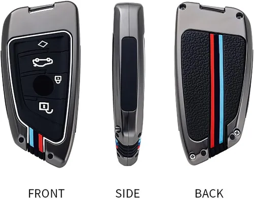 Miniatura 4 de ontto Funda para llave BMW con llavero para accesorios de la serie 1, 2, 5, 7, M, X1, X4, X5, X6, F15, F16, F48