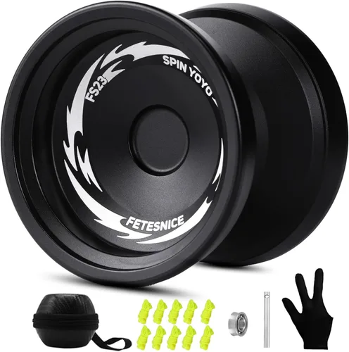 FETESNICE Yoyo FS23 Yoyo profesional sensible para niños de 8 a 12 años, yoyo que no responde para adultos, truco de metal de doble función con