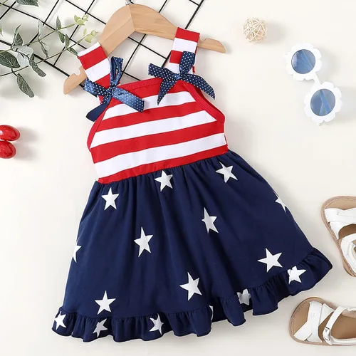 Miniatura 3 de LYSMuch Toddler Baby Girls 4th of July Outfit Independence Day Dress Kids American Flag Clothes