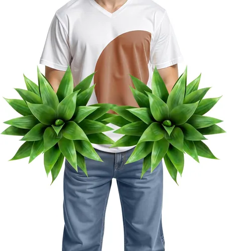 Miniatura 25 de Velener Plantas artificiales de agave falsas, Plantas suculentas falsas para decoración de habitaciones, tallos de plantas de agave sintético sin