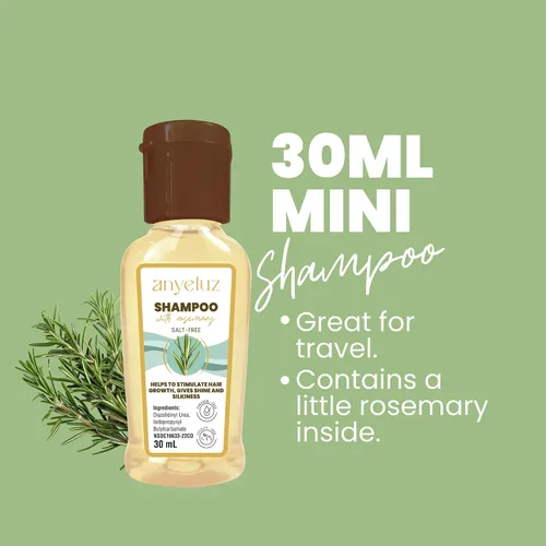 Miniatura 6 de ANYELUZ Kit Duo Champú Romero + Mini Tamaño de Viaje, con Extracto de Cebolla, Ácido Hialurónico y Romero