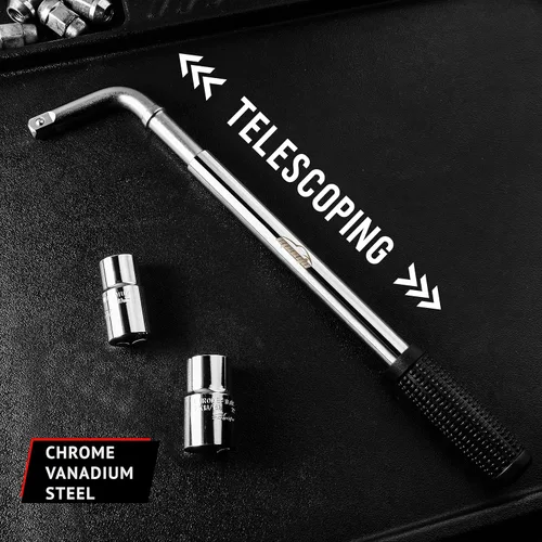 Miniatura 3 de EPAuto Llave de cruceta telescópica, llave para rueda con cuencas de CR-V (17/19, 21/22mm)
