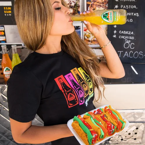 Miniatura 4 de AGRIMONY Divertidos calcetines con diseño de hamburguesa y hotdog con tacos y palomitas de maíz, calcetines de comida novedosos para cumpleaños