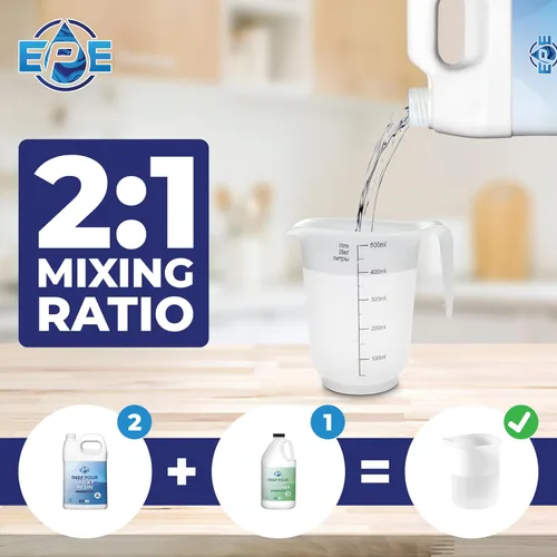Miniatura 3 de EPE Resina epoxi de vertido profundo: 1.5 galones - relación 2:1 - resina transparente de bajo olor, resistente a los rayos UV, apta para alimentos