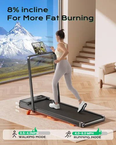 Miniatura 2 de Treadflow - Alfombrilla de caminata, caminadora con inclinación para el hogar y la oficina, caminadora portátil debajo del escritorio de 2.5 HP