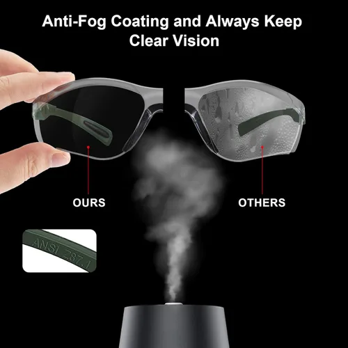 Miniatura 4 de xaegistac Gafas de tiro antivaho, protección ocular para el campo de tiro, lentes de seguridad ajustables con estuche rígido con cremallera