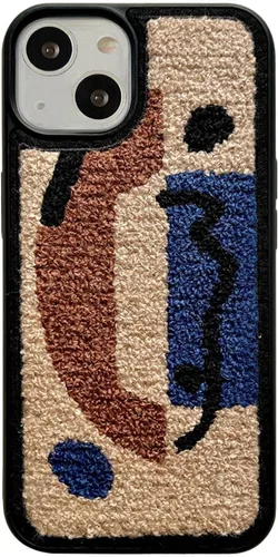 Miniatura 20 de Funda de briquetas linda y esponjosa para iPhone 14, 6.1 pulgadas (negro)