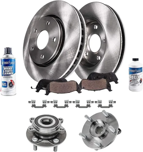 Miniatura 43 de Detroit Axle - Rotores de freno para Jeep Compass 2015-2022 Renegade 2016-2022 Fiat 500X 2016-2022, 2018, 2019, 2020, 2021. Reemplazo de rotores