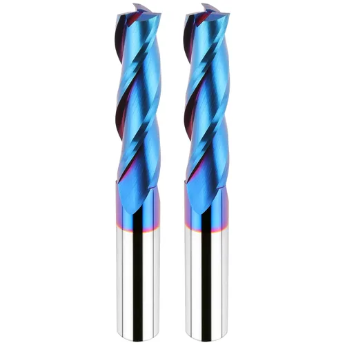 Miniatura 35 de EANOSIC 5 brocas de compresión en espiral de 1/4 pulgadas, longitud de corte de 1-1/4 pulgadas, extralargas de 3 pulgadas, fresadora CNC de carburo