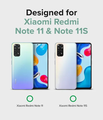 Miniatura 2 de Ringke Fusion - Funda compatible con Redmi Note 11/11S 4G (6.43 pulgadas), parte trasera dura transparente a prueba de golpes, funda protectora