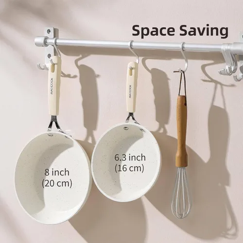 Miniatura 7 de Mini sartén antiadherente para huevos, sartén para tortilla de 6.3 pulgadas, pequeña sartén antiadherente para huevos de una sola porción