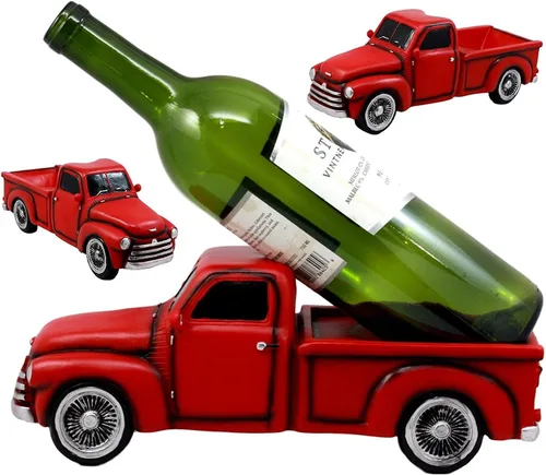 Miniatura 8 de Ebros - Figura clásica de camioneta roja a la antigua usanza, para cocteleras de cristal y salero, decoración de cocina, estatua (S&P Shakers)