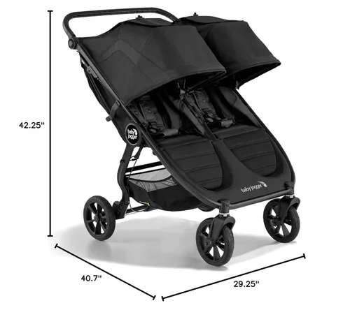 Miniatura 8 de Baby Jogger Carriola doble City Mini GT2 para todo terreno, Color Negro Azabache