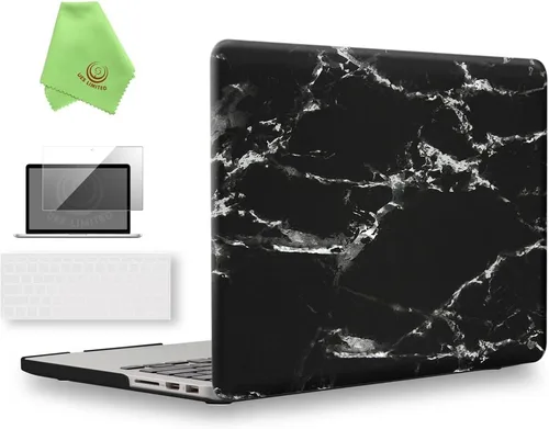 Miniatura 23 de UESWILL Funda rígida mate 3 en 1 compatible con MacBook Pro (Retina, 13 pulgadas, finales de 2012/2013/2014/principios de 2015), modelo A1425 / Negro