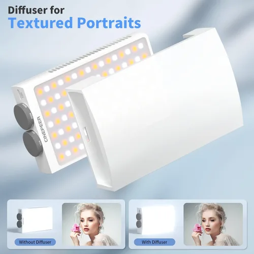 Miniatura 4 de ZHIYUN CINEPEER CM25 - Luz de video LED de 25 W, tamaño de bolsillo, mini portátil para fotógrafos, luz en cámara, regulable 2700K-6200K • CRI≥96 •