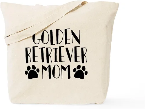 Miniatura 8 de CafePress Golden Retriever - Bolsa de lona natural para mamá, bolsa de compras reutilizable