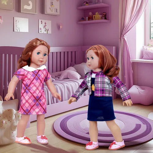 Miniatura 4 de WONDOLL Ropa de muñeca americana de 18 pulgadas, 8 juegos de ropa y accesorios para muñecas de 18 pulgadas, juguetes de vestir para niñas y niños