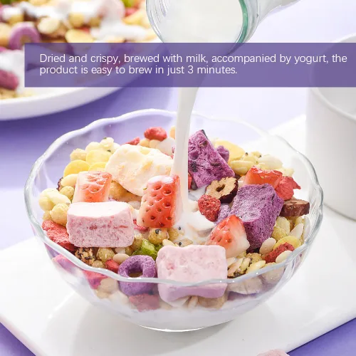 Miniatura 3 de SIJIYUNLI -Chia Seed Yogurt Avena Crunch 400g/14.1oz Desayuno nutricional, bajo en azúcar, congee, fibra dietética