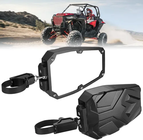KEMIMOTO UTV Espejos Laterales Espejos UTV de Vista Lateral para Jaula de Rodillo Redonda de 1.5-1.875 Pulgadas (SIN GANANCIA) SXS Compatible con