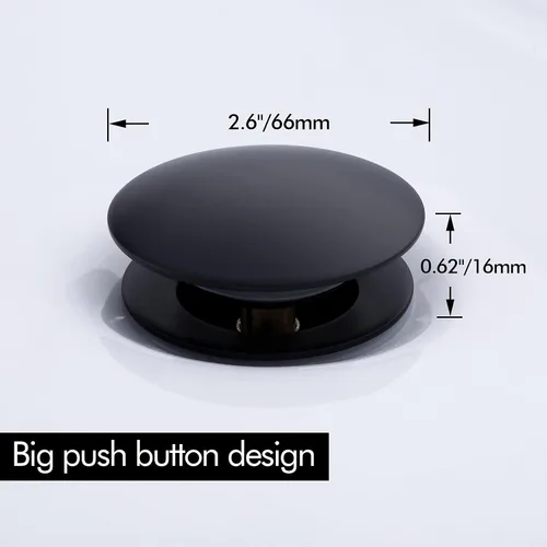 Miniatura 5 de KES Drenaje desplegable sin desbordamiento con colador desmontable para fregadero de baño, color negro mate, S2018D-BK