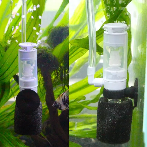 Miniatura 8 de Senzeal Mini esponja filtro de pescado silencioso 3 en 1 pequeño acuario bomba de aire filtro para agua dulce y salada tanque de peces pequeño