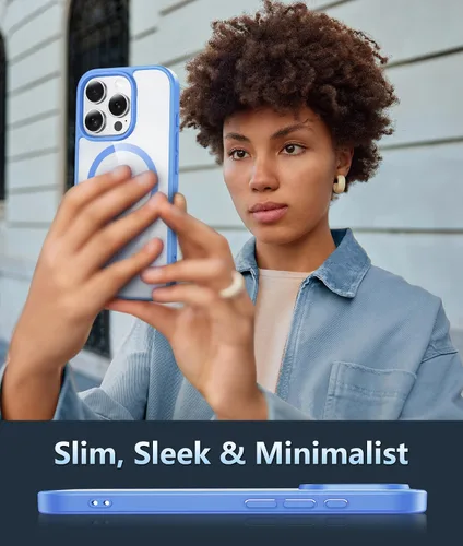 Miniatura 833 de FNTCASE Funda para iPhone 13 Pro-Max: Fundas magnéticas transparentes compatibles con Magsafe Slim anti amarillamiento protección contra caídas