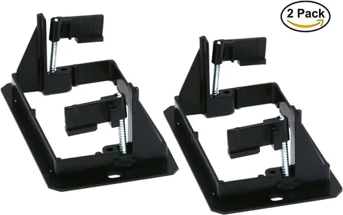 Miniatura 3 de iMBAPrice LV1-2PK Soporte de montaje de bajo voltaje de una sola banda (1 banda), color negro (paquete de 2)