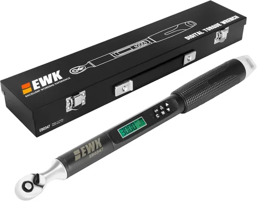 Miniatura 9 de Llave dinamométrica digital de 1/2 pulgada EWK 12.5-250 pies-libras (17-340 Nm), alta precisión y fácil de leer, precisión de ±1.5% para automóvil