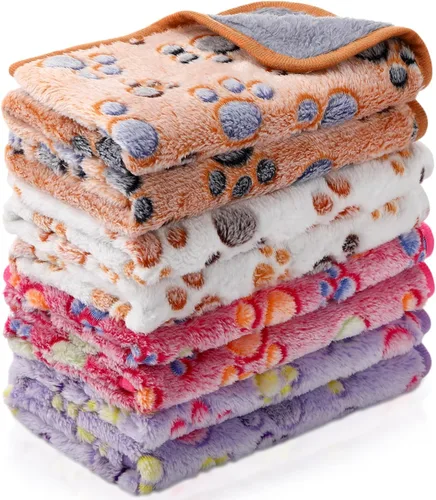 Miniatura 8 de Reginary 4 mantas impermeables de conejillo de indias, lavables, de forro polar para animales pequeños, absorbentes, para jaula de conejillo