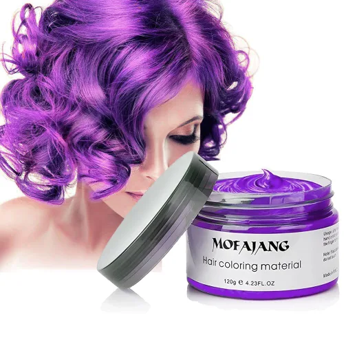 Miniatura 5 de Cera de color temporal para el cabello, spray de color para el cabello morado, 4.23 onzas de cera de cabello desechable natural en aerosol, cera