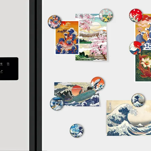 Miniatura 3 de MORCART Ukiyoe - 3081 imanes para nevera, pintura Ukiyoe, imanes para nevera de cocina, pizarra blanca, oficina, lavavajillas Pinturas Ukiyoe