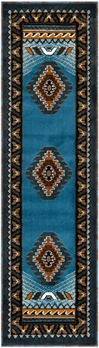 Miniatura 12 de YHSF Alfombra del suroeste para sala de estar, dormitorio, cocina y más, fácil de limpiar, suave y duradera, alfombra tribal nativa americana, a